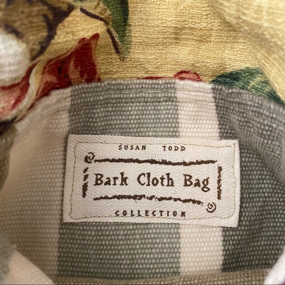 Vintage Susan Todd Bark Cloth Bag Floral Tassel Mini Crossbody - Picture 8 of 11